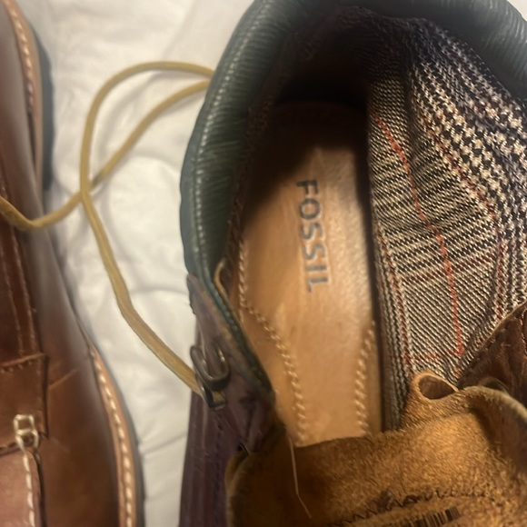 Fossil Men’s Brown Leather Boots (Size 12) - Picture 7 of 12